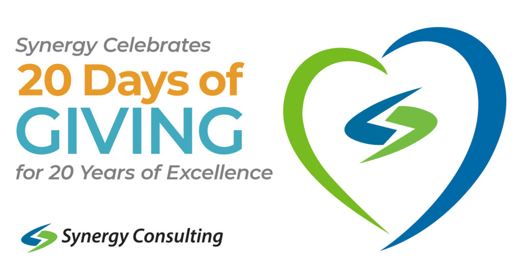 picture of Synergy logo with Hear that represents 20 Days of Giving